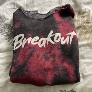 Long Sleeve cut neck sweatshirt